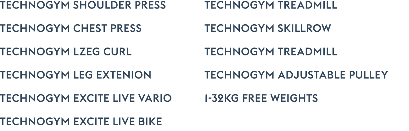 TECHNOGYM SHOULDER PRESS TECHNOGYM CHEST PRESS TECHNOGYM LzEG CURL TECHNOGYM LEG EXTENION TECHNOGYM EXCITE LIVE VARIO...